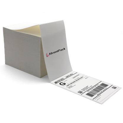 3000 Fanfold 4"x6" Direct Thermal labels-Commercial Grade Permanent Adhesive Fanfold Mailing Postage Label for Thermal Printers and Packages, 1000 Sheets per Stack