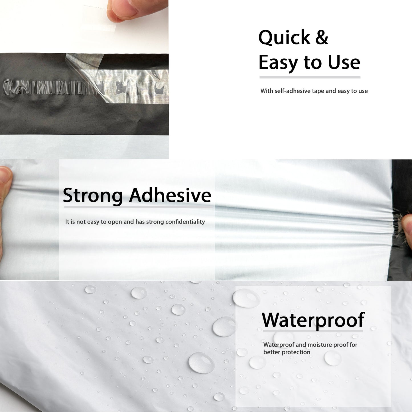 AlcentPack 10" x 13" White Poly Mailer Bag Envelopes-100pack